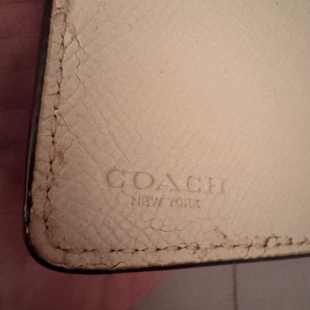 Coach Beige and Gold Women's Wallet - Picture 10 of 11